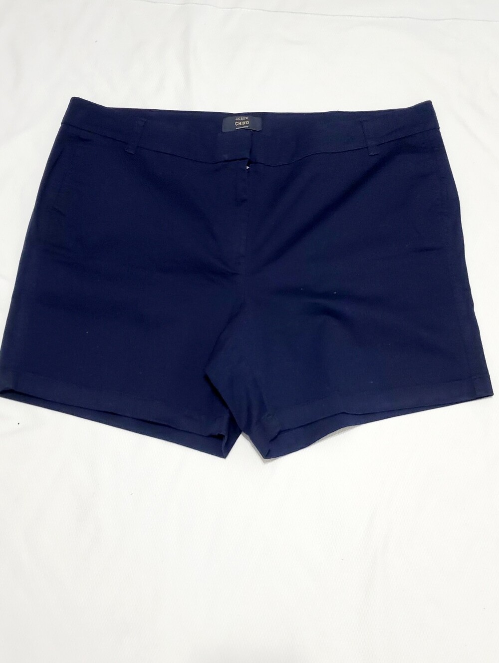 J. Crew Chino Navy Blue High-Rise Tailored Shorts Size 20 NEW